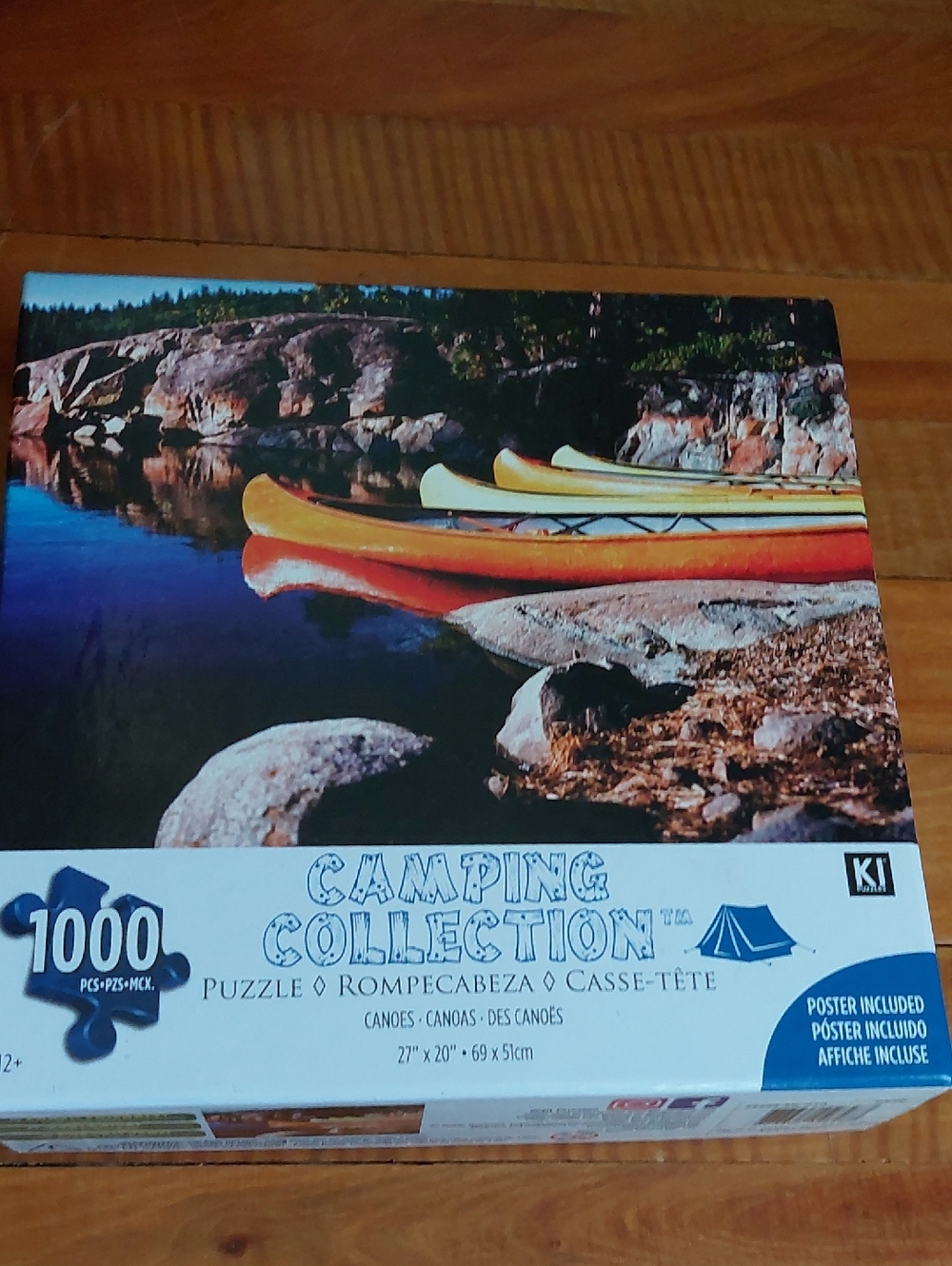 💜5/$25 1000pc Camping Canoe Lake Puzzle Complete